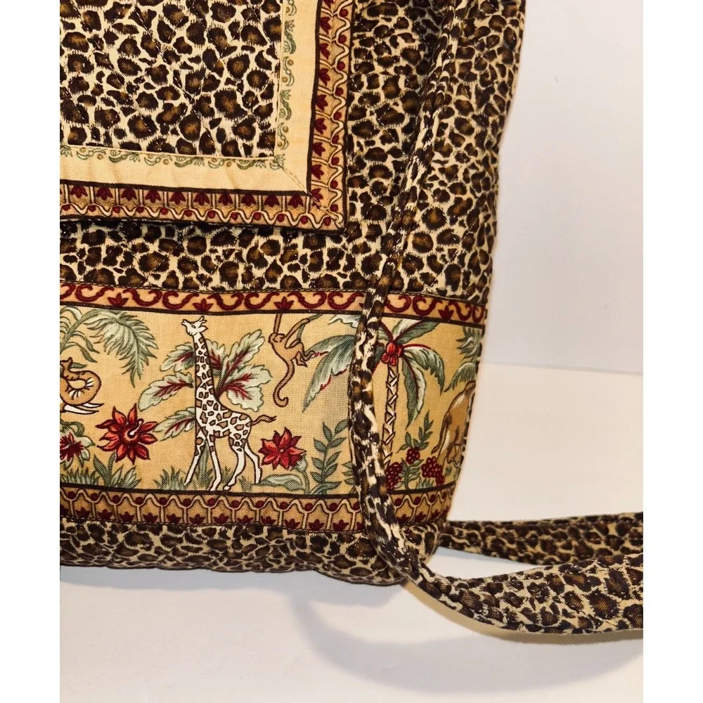 Y2K Quilted Keepers Diaper Bag Backpck Safari Leopard Print Elephant Giraffe Set